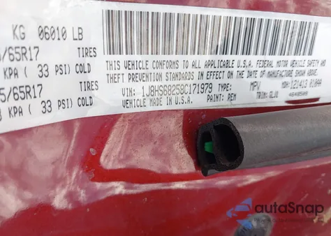 2008 Jeep Grand Cherokee Overland z USA, uszkodzony, nr VIN 1J8HS68258C171979